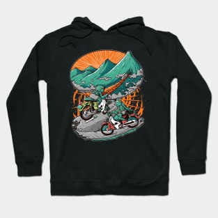 Turtle Biker Artwork Hoodie